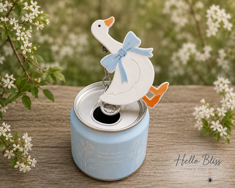 3D Printed Goose Drink Can Opener Keychain