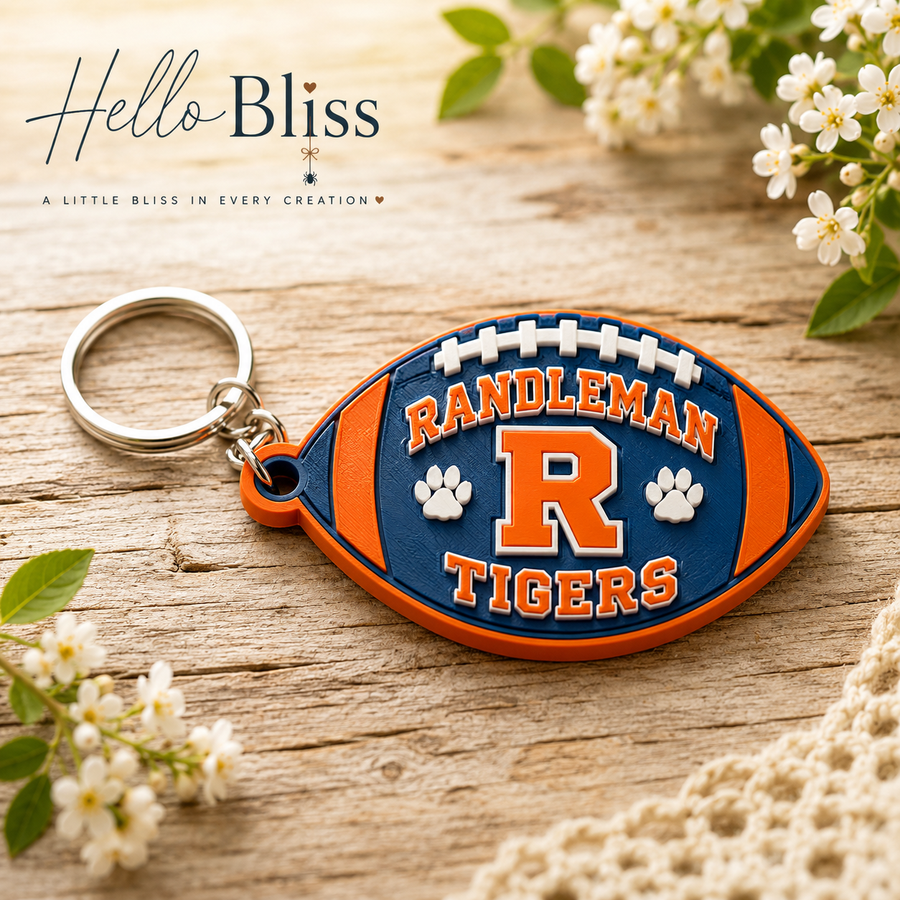 Randleman Tigers Football Keychain