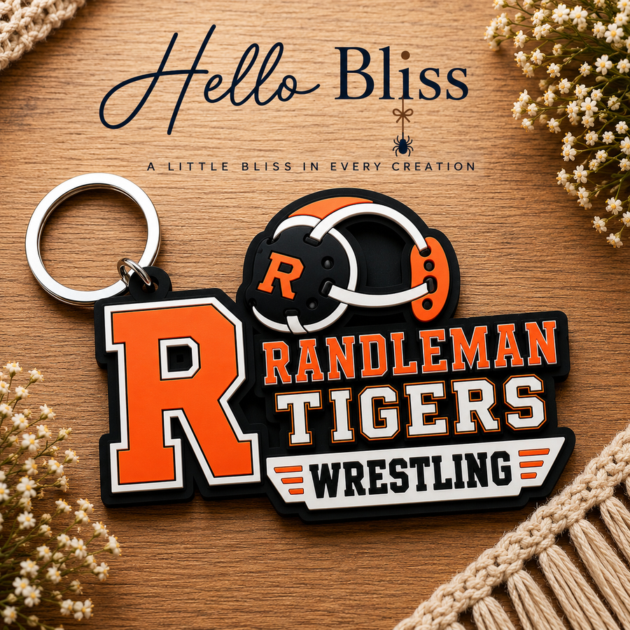 Randleman Tigers Wrestling Keychain