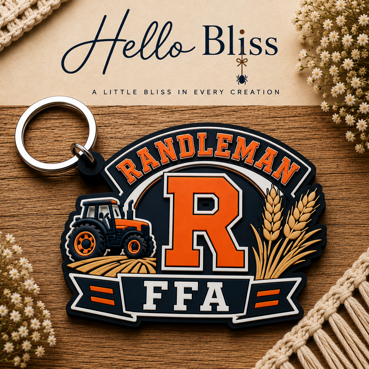 Randleman Tigers FFA Keychain